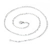 Picture of 304 Stainless Steel Lips Chain Necklace Silver Tone 51cm(20 1/8") long, Chain Size: 5x2.6mm( 2/8" x 1/8"), 1 Piece