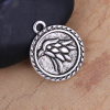 Imagen de Zamak Joyas de águila Colgantes Charms Ronda Plata Antigua 21mm x 18mm, 20 Unidades
