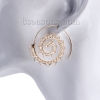 Bild von Wirbel Spirale Ohrring Vergoldet Spiral Herz 42mm x 35mm, Drahtstärke: (17 gauge), 1 Paar