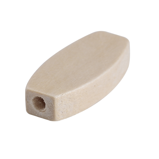 Picture of Natural Wood Spacer Beads Rectangle 26mm x 11mm, Hole: Approx 2.3mm, 50 PCs