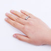 Picture of 304 Stainless Steel Unadjustable Rings Black Message Clear Rhinestone 19.9mm( 6/8")(US Size 10), 1 Piece
