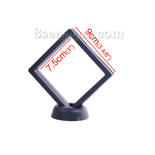 Picture of PET Jewelry Displays Square Black 90mm(3 4/8") x 90mm(3 4/8") , 1 Piece