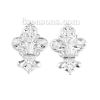 Picture of Iron Based Alloy Filigree Stamping Embellishments Silver Tone 50mm(2") x 35mm(1 3/8"), 50 PCs