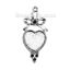 Imagen de Zamak Colgantes Corazón Plata Antigua Nudo Mariposa Tallado Base Camafeo (Apta 14mmx13mm) (APta ss10 ss8 Pointed Back Rhinestone) 40mm x 18mm, 30 Unidades
