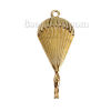 Imagen de Zamak Colgantes Humano Chapado en Oro 41mm x 17mm, 10 Unidades