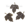 Picture of Iron Based Alloy Pendants Maple Leaf Antique Bronze 65mm(2 4/8") x 49mm(1 7/8"), 50 PCs
