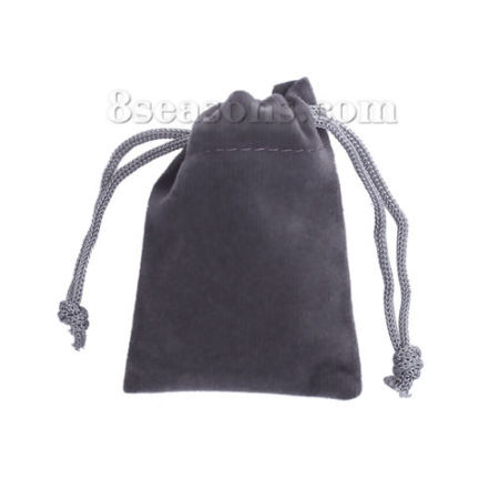 Picture of Velvet Jewelry Gift Bags Drawstring Rectangle  