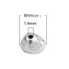 Picture of Zinc Based Alloy Spacer Beads Irregular Antique Silver Color 8mm x 8mm, Hole: Approx 1.4mm, 50 PCs