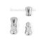 Imagen de 304 Acero Inoxidable Corchetes del tornillo Tambor Tono de Plata 12mm x 5mm, 3 Unidades