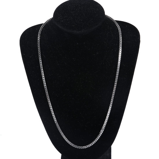 Bild von 304 Edelstahl Fuchsschwanzkette Kette Halskette Silberfarbe 60cm lang, Kettengröße: 5x3mm, 1 Strang