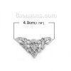 Picture of Zinc Based Alloy Filigree Stamping Embellishments Triangle Silver Tone 49mm(1 7/8") x 27mm(1 1/8"), 20 PCs