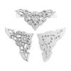 Picture of Zinc Based Alloy Filigree Stamping Embellishments Triangle Silver Tone 49mm(1 7/8") x 27mm(1 1/8"), 20 PCs