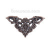 Picture of Zinc Based Alloy Filigree Stamping Embellishments Triangle Antique Copper 49mm(1 7/8") x 27mm(1 1/8"), 20 PCs