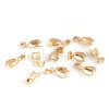 Picture of Zinc Based Alloy Pendant Pinch Bails Clasps Gold Plated 21mm x 8mm, 20 PCs