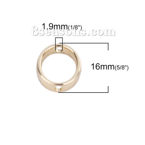Изображение Цинковый Сплав Рамки для Бусин Овальные Позолоченный （подходит 8мм бусины） 16мм x 12мм, 10 ШТ