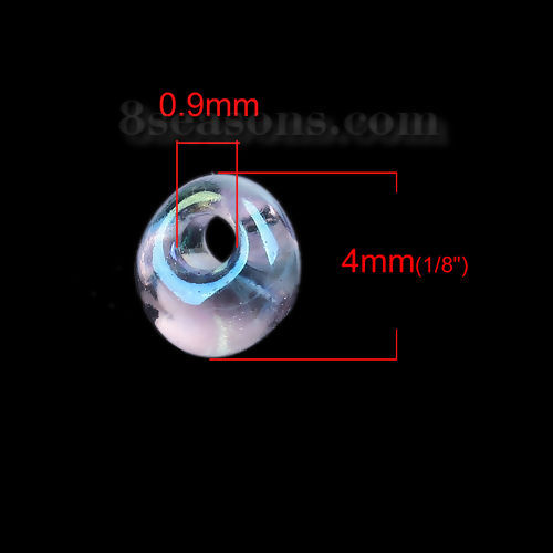Image de (Japon Importation) Perles de Rocailles Gouttes d'Eau en Verre AB Couleur Lustré Transparent Env. 4mm x 3.5mm, Trou: Env. 0.9mm, 20 Grammes (Env. 20 Pcs/Gramme)