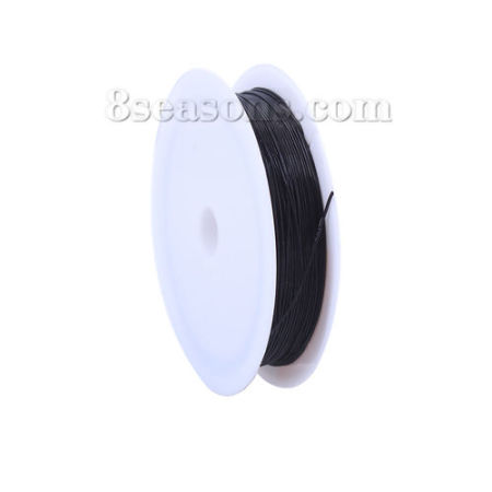 Nylon Gioielli Filo Corda Nero 0.7mm, 1 Serie (10 Rotolo/Serie, Circa 20 M/Rotolo)