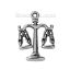Picture of Zinc Based Alloy Charms Balance Antique Silver Color 22mm( 7/8") x 16mm( 5/8"), 30 PCs