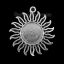 Picture of Zinc Based Alloy Pendants Sun Antique Silver Color Cabochon Settings (Fits 20mm Dia.) 46mm x 42mm, 10 PCs