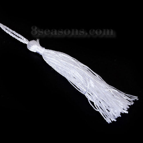 Picture of Stainless Steel Bookmark " Love " Silver Tone Tassel 87mm(3 3/8") x 40mm(1 5/8"), 1 Set