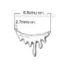 Picture of Zinc Based Alloy Halloween Connectors Findings Blood Stain Antique Silver Color 66mm x 49mm, 2 PCs
