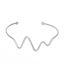Picture of 304 Stainless Steel Open Cuff Bangles Bracelets Silver Tone Heartbeat /Electrocardiogram 17cm(6 6/8") long, 1 Piece