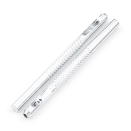 Iron Based Alloy Leathercraft Tools Die Punch Snap Rivet Setter Silver Tone 7.1cm, 1 Piece