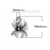 Picture of Zinc Based Alloy (Lead & Nickel Safe) Charms Halloween Spider Animal Antique Silver Color 18mm( 6/8") x 13mm( 4/8"), 30 PCs