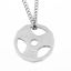 Image de Colliers en Titane Acier Plaque de Barbell Argent Mat Rond 56.5cm Long, 1 Pièce