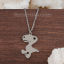 Image de Colliers en 304 Acier Inoxydable Brontosaurus Animal Argent Mat 51.5cm long, 1 Pièce
