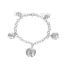 Picture of 304 Stainless Steel Bracelets Silver Tone Round Flower 20cm(7 7/8") long, 1 Piece