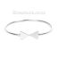 Picture of 304 Stainless Steel Open Cuff Bangles Bracelets Silver Tone Arrowhead Elastic 17.5cm(6 7/8") long, 1 Piece