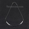 Picture of 304 Stainless Steel Collar Neck Ring Necklace Silver Tone U-shaped 44cm(17 3/8") long, 1 Piece