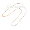 Imagen de 1 Unidad Recubrimiento al Vacío PVD Ecológico Elegante Sencillo Chapado en Oro 304 Acero Inoxidable Cadenas de Serpiente Collares Unisexo Regalo 45cm longitud, Tamaño de la Cadena: 45cm