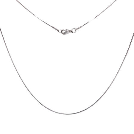 Bild von Großhandel Schlangenkette Halskette, Silberfarbe 304 Edelstahl, Unisex Minimalistisch Geschenk Schmuck für Einzelhändler, 45.5cm lang, Kettengröße: 1mm, 1 Strang