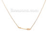 Picture of 304 Stainless Steel Charm Necklace Gold Plated Arrow 45cm(17 6/8") long, 1 Piece