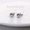 Imagen de 304 Acero Inoxidable Pendientes Tono de Plata Ronda 12mm x 2mm, Post/ Wire Size: (20 gauge), 1 Par
