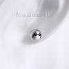 Imagen de 304 Acero Inoxidable Pendientes Tono de Plata Ronda 12mm x 2mm, Post/ Wire Size: (20 gauge), 1 Par