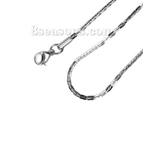 Picture of 304 Stainless Steel Link Cable Chain Necklace Silver Tone 51cm(20 1/8") long, Chain Size: 1.5mm, 1 Piece