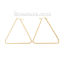 Immagine di 304 Acciaio Inossidabile orecchino cerchio Oro Placcato Triangolo 53mm x 53mm, Posta / Filo Dimensione: (17 misura), 1 Paio