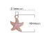 Picture of Zinc Based Alloy Ocean Jewelry Charms Starfish Gold Plated Pink Enamel 18mm( 6/8") x 15mm( 5/8"), 20 PCs