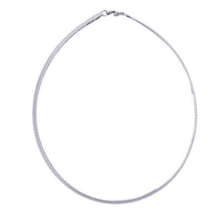 304 Stainless Steel Collar Neck Ring Necklace Silver Tone Round 45cm(17 6/8") long, 1 Piece