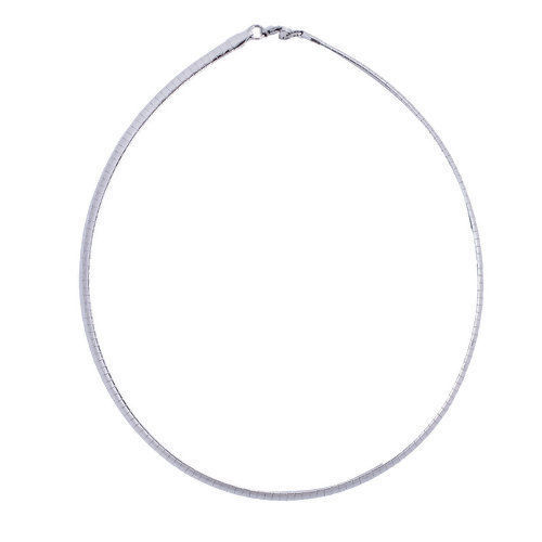 Image de Collier Tour de Cou en 304 Acier Inoxydable Argent Mat Rond 45cm Long, 1 Pièce