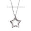 Immagine di 304 Acciaio Inossidabile Collana Tono Argento Stella a Cinque Punte 45cm Lunghezza, 1 Pz