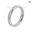 Image de Bagues en 304 Acier Inoxydable Non Ajustable Argent Mat Transparent Strass 14.9mm , 1 Pièce
