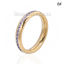 Imagen de 304 Acero Inoxidable No Ajustable Anillos Chapado en Oro Transparente Rhinestone 18.3mm(US Size 8), 1 Unidad