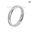 Picture of 304 Stainless Steel Unadjustable Rings Silver Tone Clear Rhinestone 16.5mm( 5/8")(US Size 6), 1 Piece