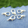 Picture of Zinc Based Alloy Lobster Clasps Silver Plated 12mm x 6mm, 1000 PCs