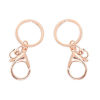Picture of 60 PCs Iron Based Alloy Keychain & Keyring Rose Gold 6.9cm x 3cm