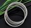 Picture of Steel Wire Beading Wire Bracelets Components Round Silver Tone 0.6mm, 5cm - 4.5cm Dia. 200 Loops